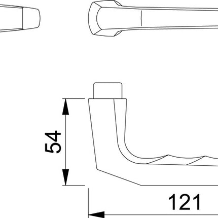 HOPPE Paire de béquilles de porte Frankfurt 117L aluminium F2 ( 3000252001 )