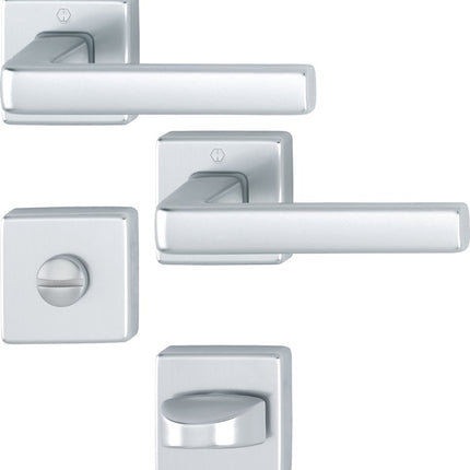 HOPPE Garniture à rosette Dublin 1124 / 843KV/843KVS aluminium F1 ( 3000203137 )