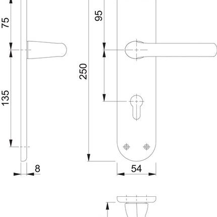 HOPPE Juego de renovación Tôkyô 1710/3334 Aluminio F1 ( 3000203150 )