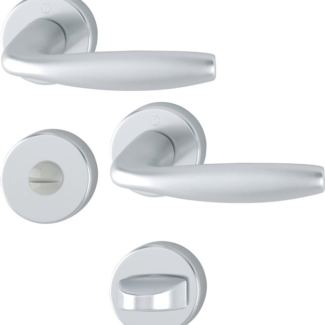 HOPPE set di rose New York 1810/42KV/42KVS Alluminio F1 ( 3000203560 )