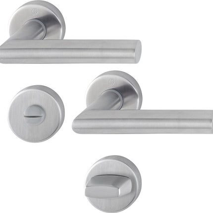 HOPPE Juego de escudos Amsterdam E1400Z/42KV/42KVS Acero inoxidable F69 ( 3000203002 )