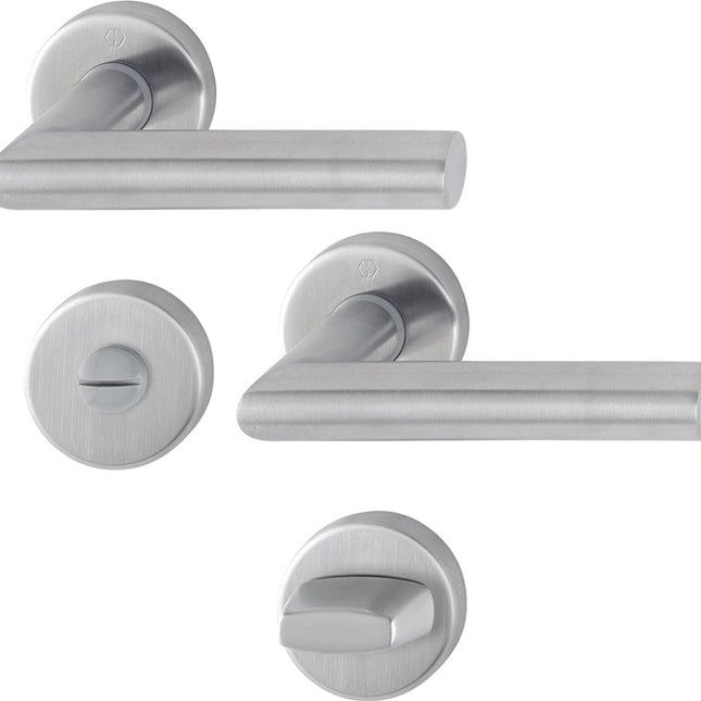 HOPPE Set di rosette Amsterdam E1400Z/42KV/42KVS Acciaio inox F69 ( 3000203002 )