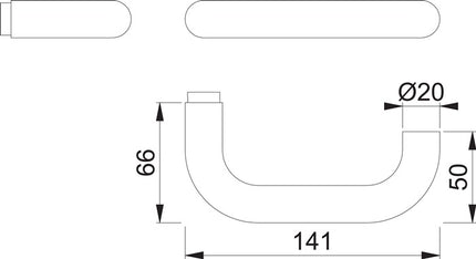 HOPPE lever handle perforated part Paris E138Z stainless steel F69 stainless steel matt ( 3000209768 )