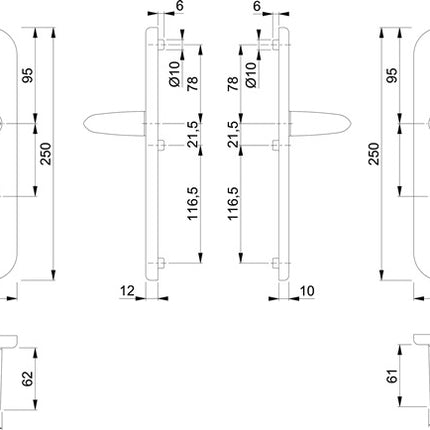 Meble ochronne HOPPE Stockholm 1140/3331/3410 Aluminium F1 ( 3000209127 )
