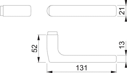 HOPPE Türdrückerlochteil Dallas E1643Z Edelstahl F69 Edelstahl matt ( 3000209775 )