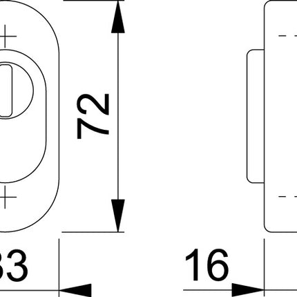 HOPPE, rosetta di sicurezza E55S-ZA in acciaio inox F69 ( 3000250618 )