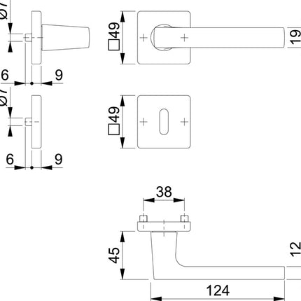 HOPPE Garniture à rosette Dallas M1643/843KV/843KVS Laiton F96-1-R ( 8000460256 )
