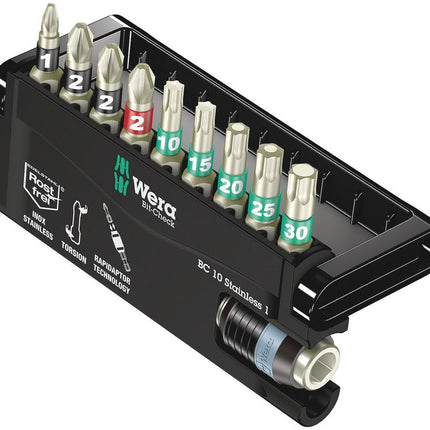 Set di punte in acciaio inossidabile WERA BC 10 Stainless 1 da 10 pezzi ( 4000828393 )