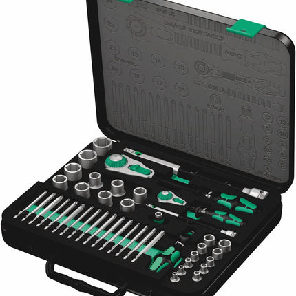 Set di chiavi a bussola WERA 8100 SA/SC 2 Zyklop 43 pezzi 1/4 + 1/2 ″ ( 4000820557 )