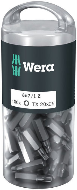 WERA large pack of bits 867/1 Z 1/4 ″ T 20 Length 25 mm ( 4000822271 )