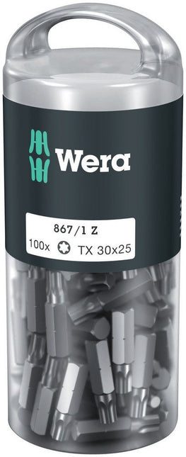 WERA large pack of bits 867/1 Z 1/4 ″ T 30 Length 25 mm ( 4000822275 )