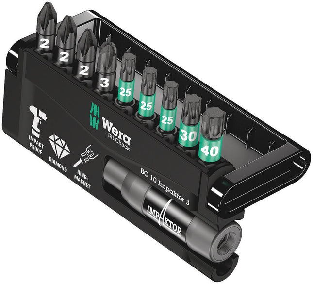 WERA assortimento di bit Bit-Check 10 Impactor 1 10 pezzi ( 4000829046 )