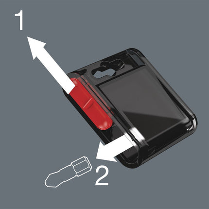 WERA large pack of bits 1/4 ″ PZD 2 Length 25 mm ( 4000829007 )