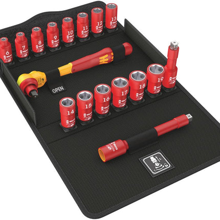 Set di chiavi a bussola WERA 8100 SB VDE 1 Cyclops 17 pezzi 3/8 ″ ( 4000828008 )