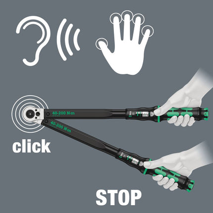 WERA Clé dynamométrique Click-Torque C 3 Push 1/2 po. 40 - 200 Nm ( 4000822337 )