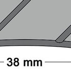 PG LM guida di transizione larghezza 38 mm lunghezza 90 cm alluminio colore argento ( 3000259509 )