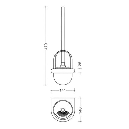 Zestaw szczotek do WC HEWI 477.20.100 Poliamid 99 czysta biel ( 3000205943 )