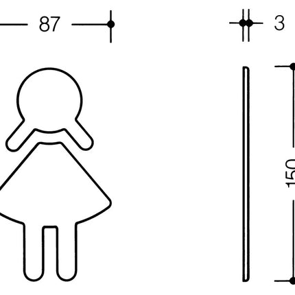 HEWI Symbol Frau 801.91.020 Poliammide colore n. 97 ( 3000206417 )
