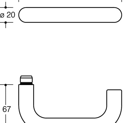 HEWI Escutcheon set 111R01.130 Plastic 99 ( 3000205234 )