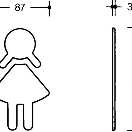 HEWI Symbol Frau 801.91B020 Poliammide colore n. 90 ( 8000645320 )