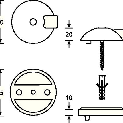 FSB Bodentürpuffer 38 3884 Ø 70 mm Höhe 20 mm ( 3316002016 )