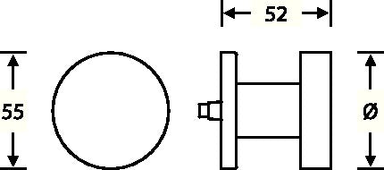 FSB Türknopf 23 0829 0005 Aluminium 0105 ( 3311102134 )