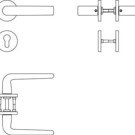 FSB Rosette set 12 1076 Aluminium 0105 ( 3322002220 )