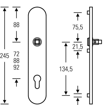 FSB Langschild 12 1418 fein matt 6204 ( 3322002387 )