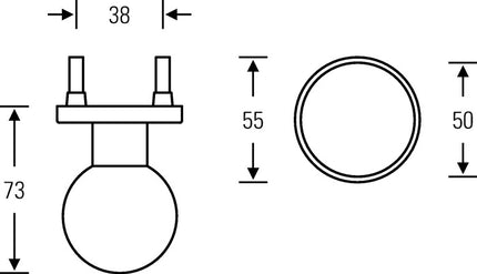 Pomo FSB 23 0802 03400 Acero inoxidable 6204 ( 3322002423 )
