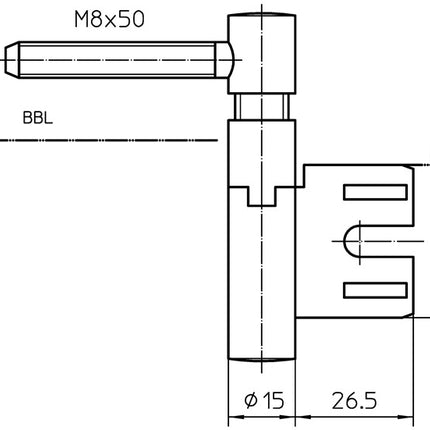 SIMONSWERK Bande à percer montante V 8550 montante nickelée ( 3000255745 )