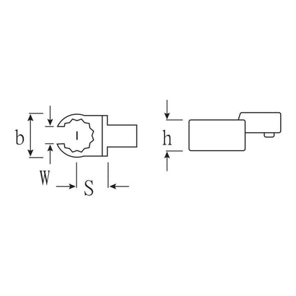 STAHLWILLE Einsteckringschlüssel 733/10 13 Schlüsselweite 13 mm 9 x 12 mm ( 4000826558 )