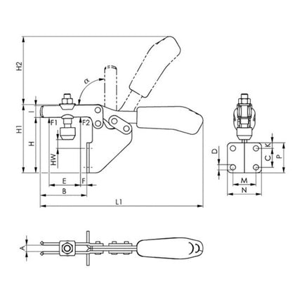 AMF horizontal clamp no. 6833 size 1 ( 4000604353 )