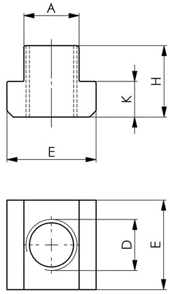 AMF T-Nutenstein (DIN 508) Werksnorm T-Nut 28 mm M20 ( 4000603173 )