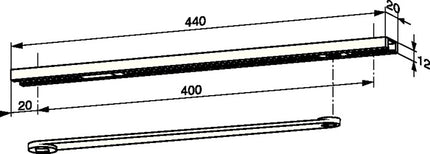 DORMAKABA slide channel G 96 N 20 for ITS 96 ( 3325032036 )