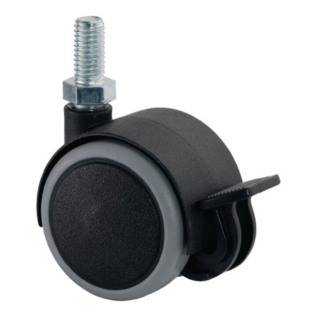 BS ROLLEN Doppia ruota in plastica con freno Ø ruota 50 mm Portata 50 kg ( 3000275010 )