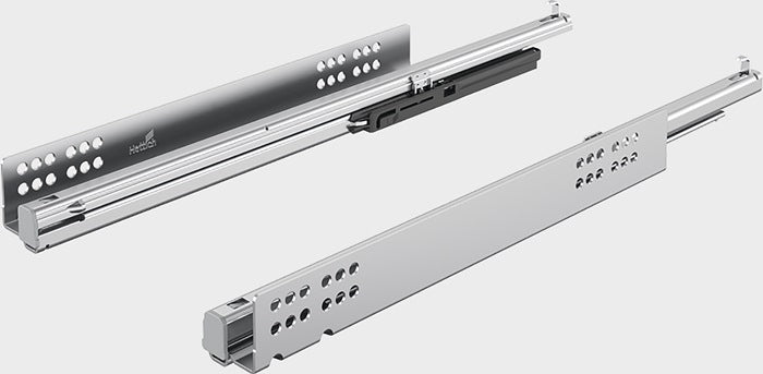Prowadnica z pełnym wysuwem HETTICH Quadro V6 z systemem Silent System ze stali ocynkowanej ( 3000271487 )