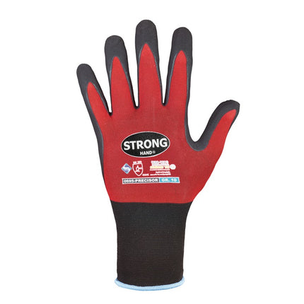 STRONGHAND gloves PRECISOR size 8 red/black ( 8000549462 )