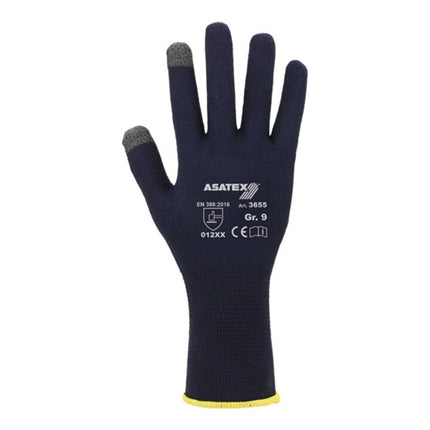 ASATEX fine knit gloves for smartphones and touchscreens size 10 dark blue ( 8000503633 )
