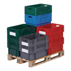 LA-KA-PE Swivel stacking container PP blue ( 9000446121 )
