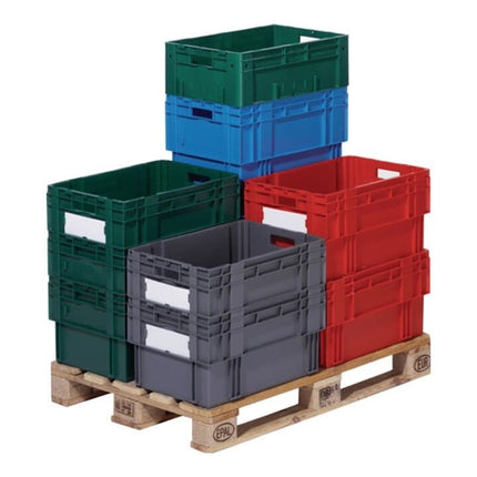 LA-KA-PE Swivel stacking container PP blue ( 9000446121 )