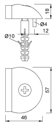 Paracolpi KWS 2001.31 Altezza 18 mm ( 3000258199 )