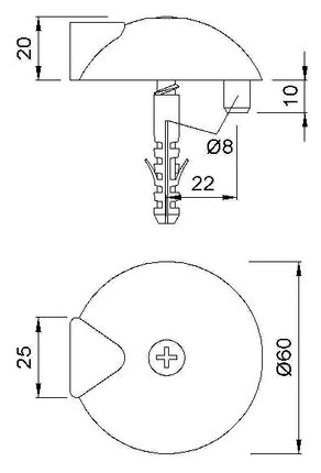 Paracolpi KWS 2003.82 Ø 60 mm altezza 20 mm ( 3000258205 )