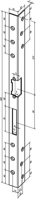 ASSA ABLOY Sicherheits-Winkelschließblech 312 Länge 500 mm Stärke 2 mm ( 3324034062 )