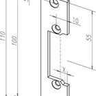Frontale piatto ASSA ABLOY 106 in acciaio inox con bordo opaco ( 3324034022 )