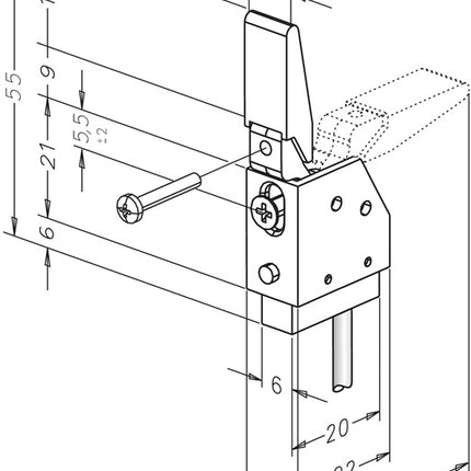 Contatto per catenaccio ASSA ABLOY 878 senza piastra di riscontro ( 3000251812 )