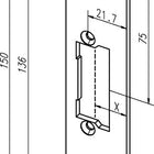 Frontale piatto ASSA ABLOY 21C in acciaio inox con bordo opaco ( 3324034003 )