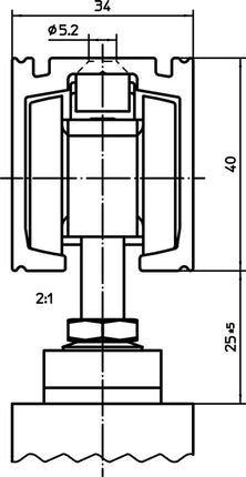 GEZE Einzugsdämpfung Perlan 140 SoftStop 80 kg EV 1 ( 3326039043 )