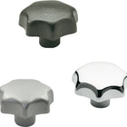 GANTER star knob DIN 6336 with threaded bush ( 4601000858 )