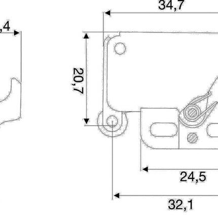 BMB Federschnäpper ML Stahl vernickelt ( 3000271718 )