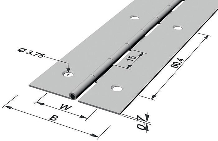 PG rod hinge Hinge width open 32 mm Material thickness 0.7 mm ( 3000272020 )